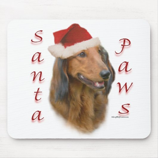 Dackel Paws - Langhaar Mousepad (Vorne)