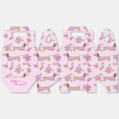 Dackel & Peonies Blumenrosa Hochzeit Geschenkschachtel (Ungeklappt)