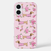 Dackel + Peonys Blumenkohl Dackel Handy Fall Case-Mate iPhone Hülle (Rückseite)