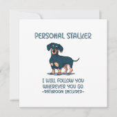Dackel Personal Stalker Mitteilungskarte (Vorderseite)