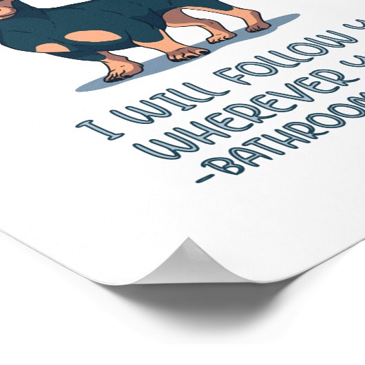 Dackel Personal Stalker Poster (Ecke)