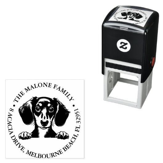 Dackel Personalisiert Permastempel (Beispiel)