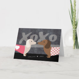 Dackel Personalisiert Xoxo Valentinstag Feiertagskarte