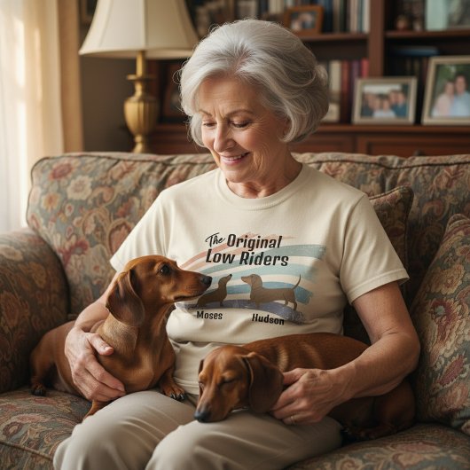 Dackel Personalisierte Namen Original Low Riders T-Shirt