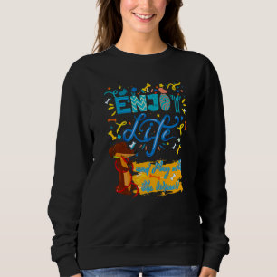 DACKEL PET FUNNY DACKEL DOG GENIESSEN LIFE POSITIV SWEATSHIRT