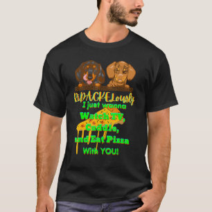 DACKEL PET FUNNY DACKEL DOG TV CUDDLE UND ESSEN T-Shirt