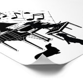 Dackel Piano Print Poster Paper (Matte) (Ecke)