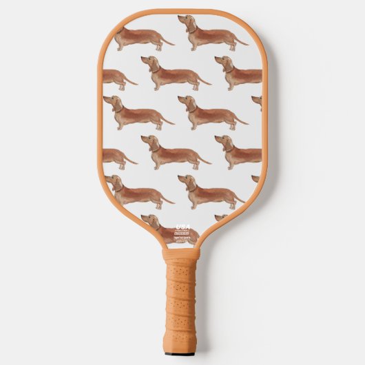 Dackel Pickleball Paddle (Rückseite)