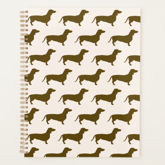 Dackel Pink Planner Planer (Vorderseite)