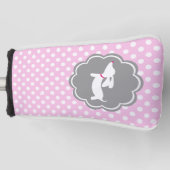 Dackel Pink Polka Dot Golf Head Cover Putter Golf Headcover (Vorderseite)