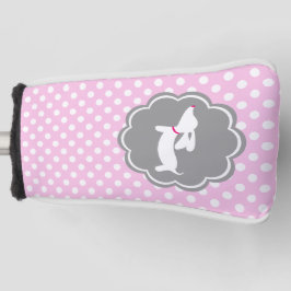 Dackel Pink Polka Dot Golf Head Cover Putter Golf Headcover