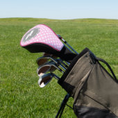 Dackel Pink Polka Dot Golf Head Cover Woods Headcover (In SItu)