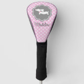 Dackel Pink Polka Dot personalisieren Hunde Mama G Golf Headcover (Vorderseite)