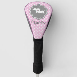 Dackel Pink Polka Dot personalisieren Hunde Mama G Golf Headcover
