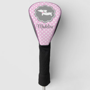 Dackel Pink Polka Dot personalisieren Hunde Mama G Golf Headcover