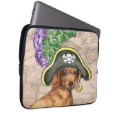 Dackel Pirate Laptopschutzhülle (Vorne Rechts)