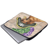Dackel Pirate Laptopschutzhülle (Vorne Knopf)