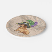 Dackel Pirate Pappteller (Schrägansicht)