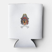 Dackel Pirate T Shirt Piratenflagge Flag Skull Cr Dosenkühler (Vorderseite)