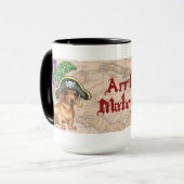 Dackel Pirate Tasse (Vorderseite Links)