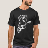 Dackel Playing Gitarre Funny Guitar Dog T Shirt (Vorderseite)
