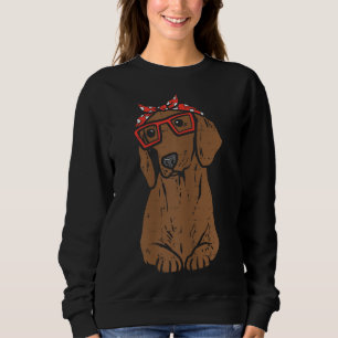 Dackel Polka Dot Bandana Dackel Weiner Dog Liebe Sweatshirt