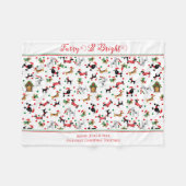 Dackel Poodle Dog Furore Weihnachten Fleecedecke (Vorderseite (Horizontal))