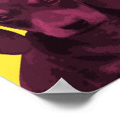 Dackel Pop-Art-Poster Poster (Ecke)