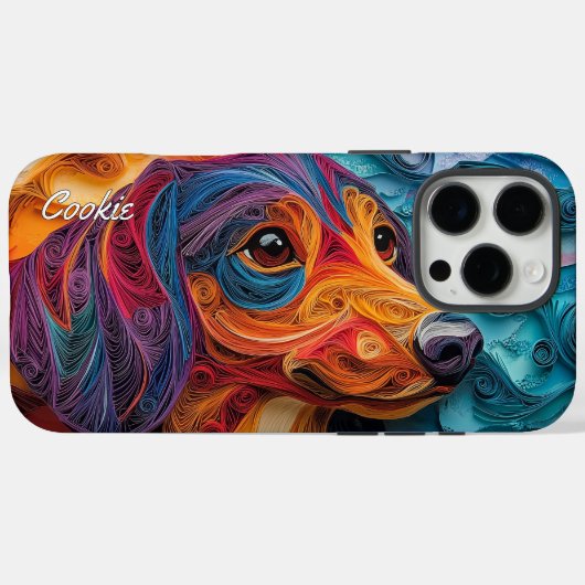 Dackel Portrait Case-Mate iPhone Hülle (Rückseite (Horizontal))