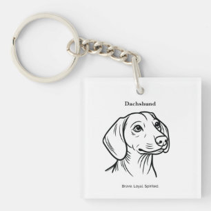 Dackel Portrait Schlüsselanhänger