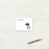 Dackel Post-it Klebezettel (Auf Schreibtisch)