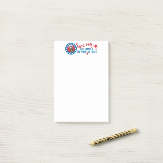 Dackel Post-it Klebezettel (Auf Schreibtisch)