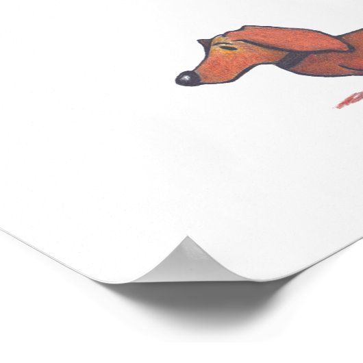 Dackel Poster (Ecke)