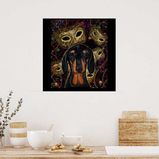 Dackel Poster (Küche)