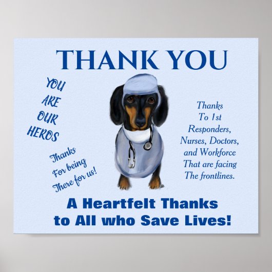 Dackel Poster (Vorne)