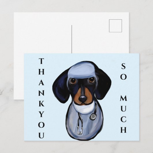 DACKEL POSTKARTE (Vorne/Hinten)