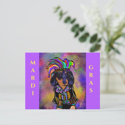 Dackel Postkarte (Stehend Vorderseite)