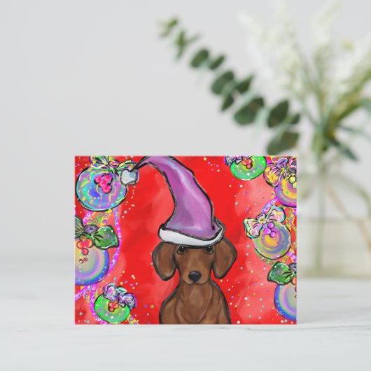 DACKEL POSTKARTE (Stehend Vorderseite)