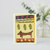 Dackel Postkarte (Stehend Vorderseite)