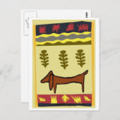 Dackel Postkarte (Vorne/Hinten)