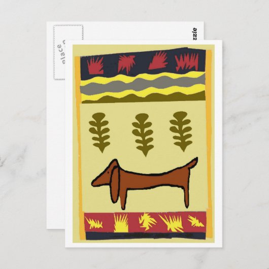 Dackel Postkarte (Vorne/Hinten)