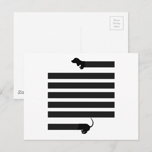 Dackel Postkarte (Vorne/Hinten)