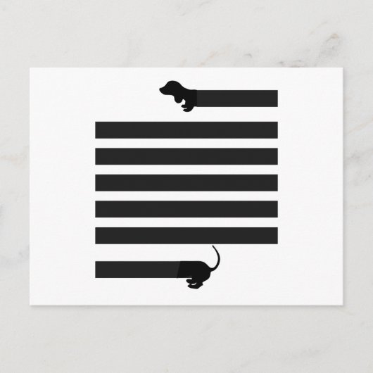 Dackel Postkarte (Vorderseite)