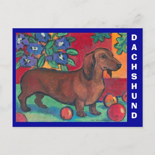 Dackel Postkarte (Vorderseite)