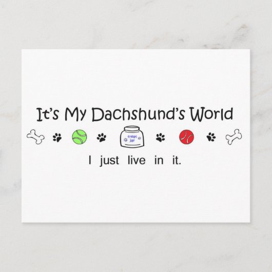 Dackel Postkarte (Vorderseite)