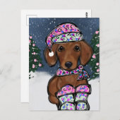 Dackel Postkarte (Vorne/Hinten)