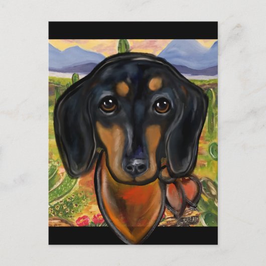 DACKEL POSTKARTE (Vorderseite)