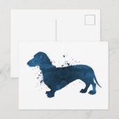 Dackel Postkarte (Vorne/Hinten)