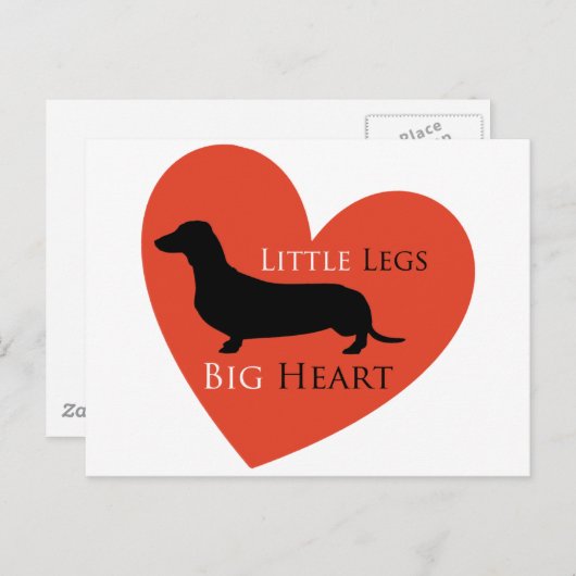 Dackel Postkarte (Vorne/Hinten)