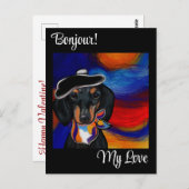 DACKEL POSTKARTE (Vorne/Hinten)